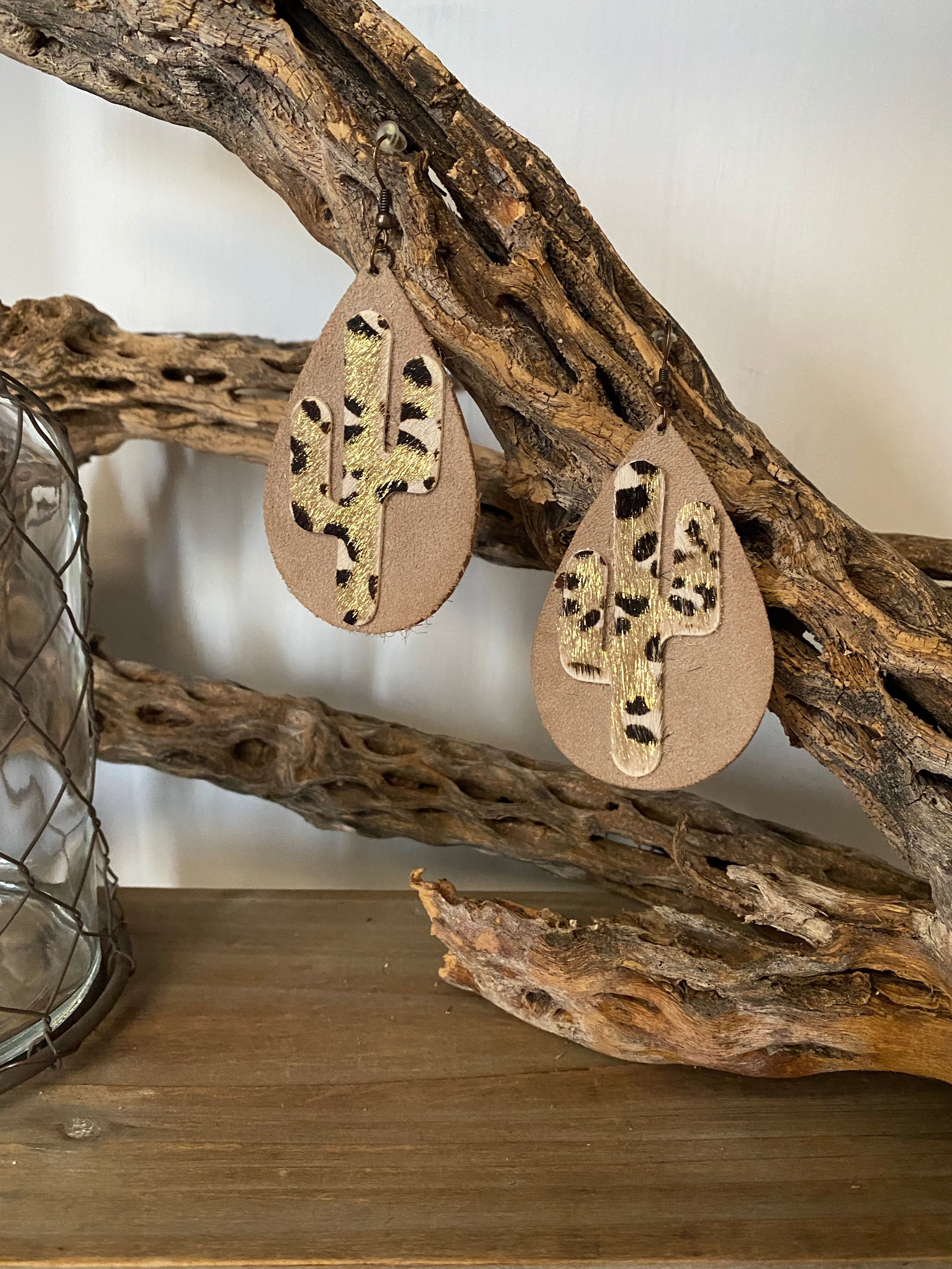 Cactus Teardrop Earrings