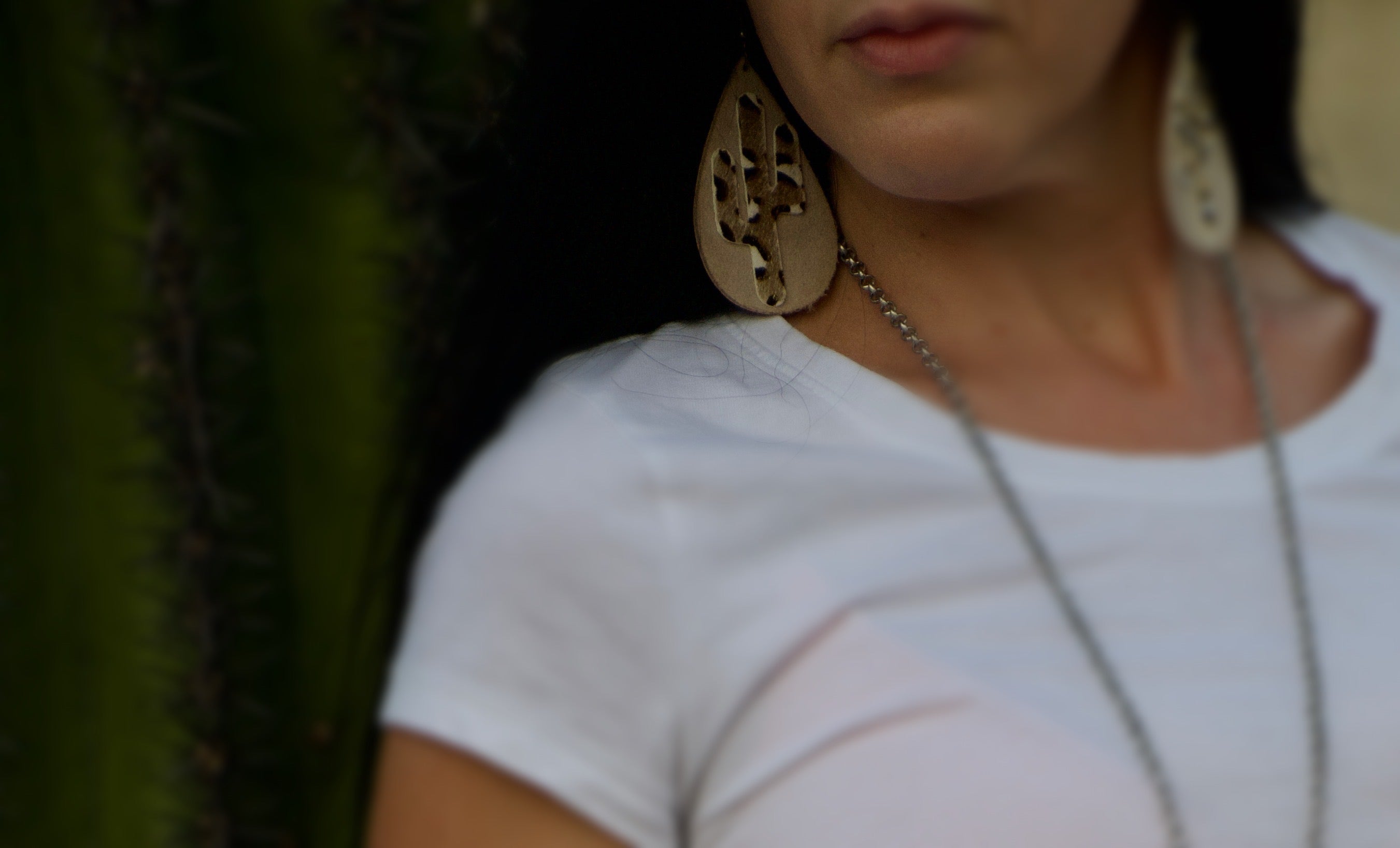 Cactus Teardrop Earrings